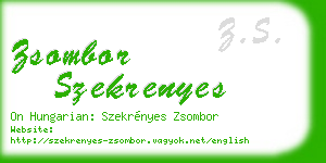 zsombor szekrenyes business card